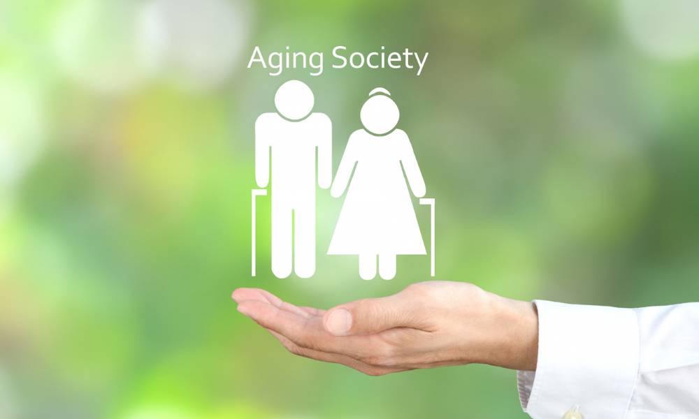 超高齢化社会を支えるイメージ