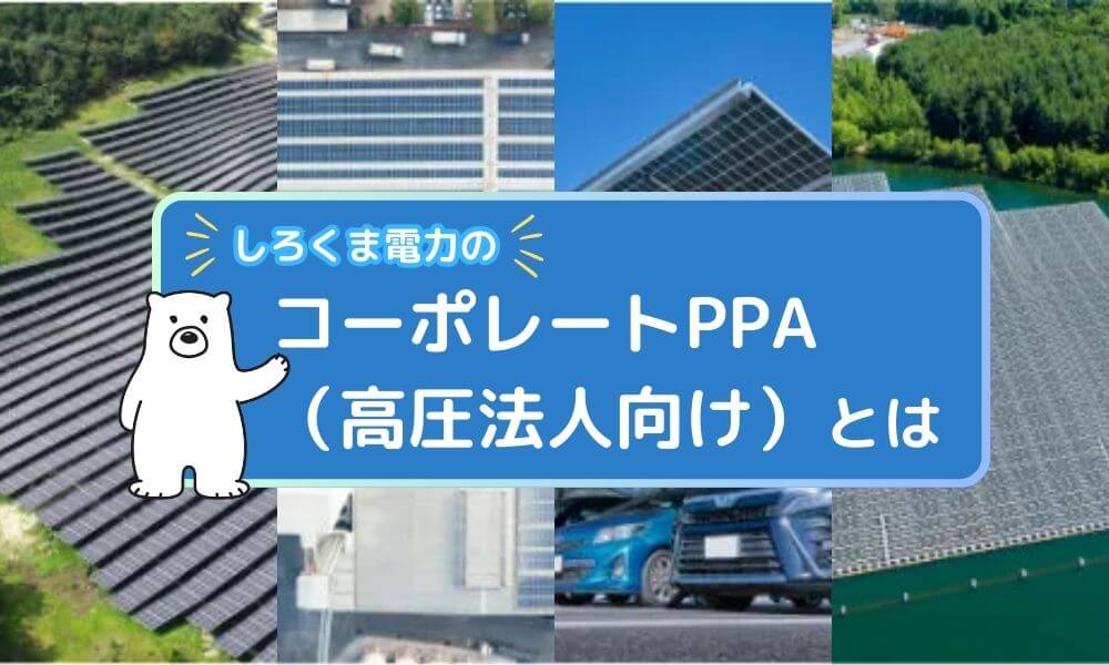 しろくま電力のコーポレートPPA（高圧法人向け）とは