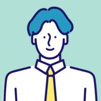 取材をうける男性社員